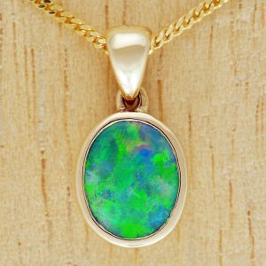 14K Gold Solitaire Opal Pendant Jewelry | Finest Australian Opals